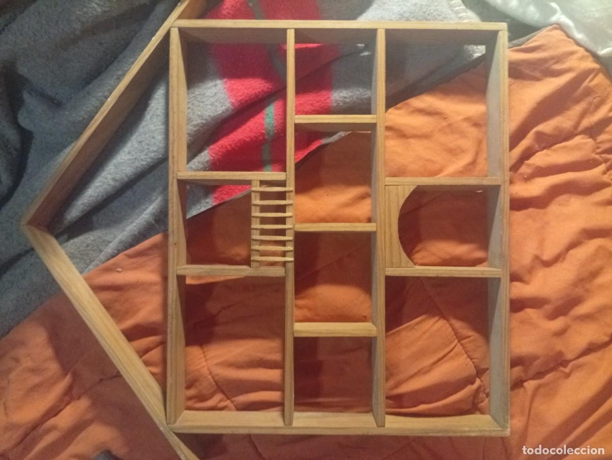 Casas de mu&ntilde;ecas: Casa madera pared poner miniaturas - Foto 2