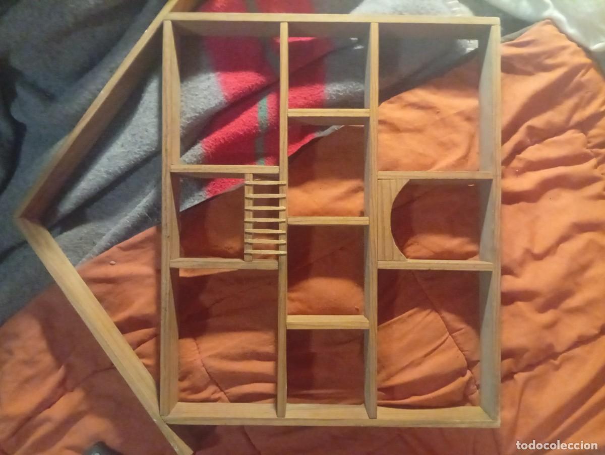Casas de mu&ntilde;ecas: Casa madera pared poner miniaturas - Foto 3