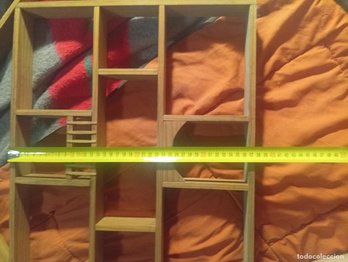 Casas de mu&ntilde;ecas: Casa madera pared poner miniaturas - Foto 14
