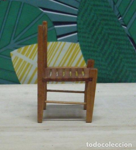 Casas de mu&ntilde;ecas: Silla Madera Casa Mu&ntilde;ecas Miniatura - Foto 2
