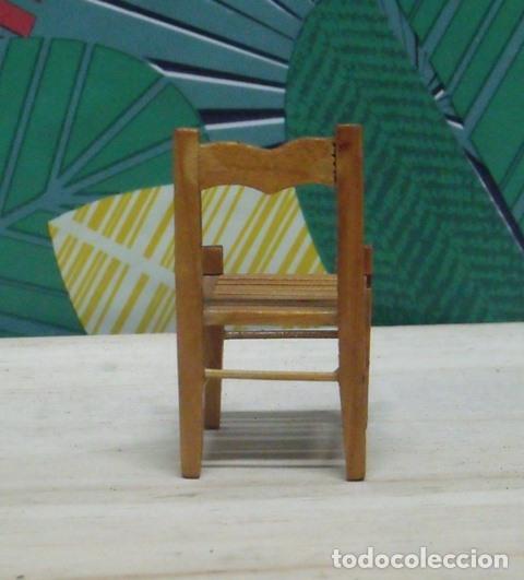 Casas de mu&ntilde;ecas: Silla Madera Casa Mu&ntilde;ecas Miniatura - Foto 3