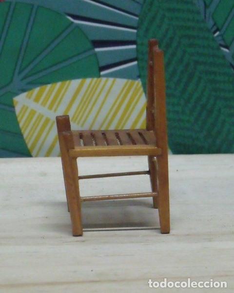 Casas de mu&ntilde;ecas: Silla Madera Casa Mu&ntilde;ecas Miniatura - Foto 4