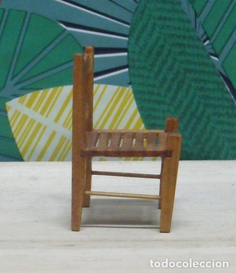 Casas de mu&ntilde;ecas: Silla Madera Casa Mu&ntilde;ecas Miniatura - Foto 5