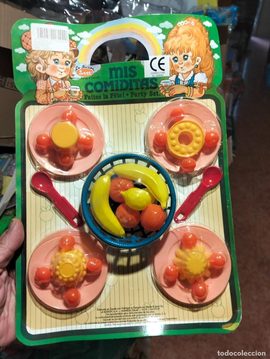 Casas de mu&ntilde;ecas: Blisters comiditas cacharritos la ilusi&oacute;n a&ntilde;os 80 - Foto 1