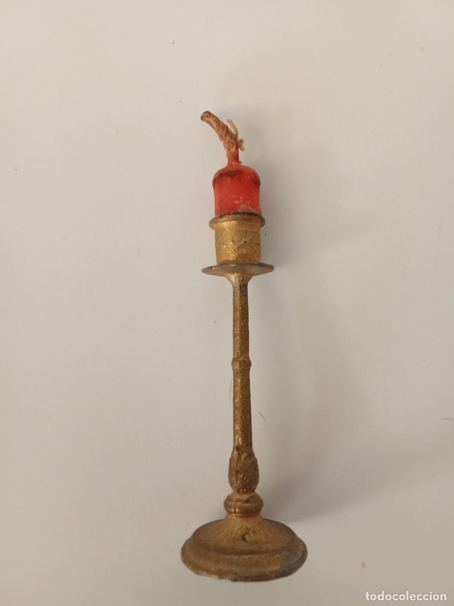 Casas de mu&ntilde;ecas: Antiguo candelabro plomo casa de mu&ntilde;ecas - Foto 1