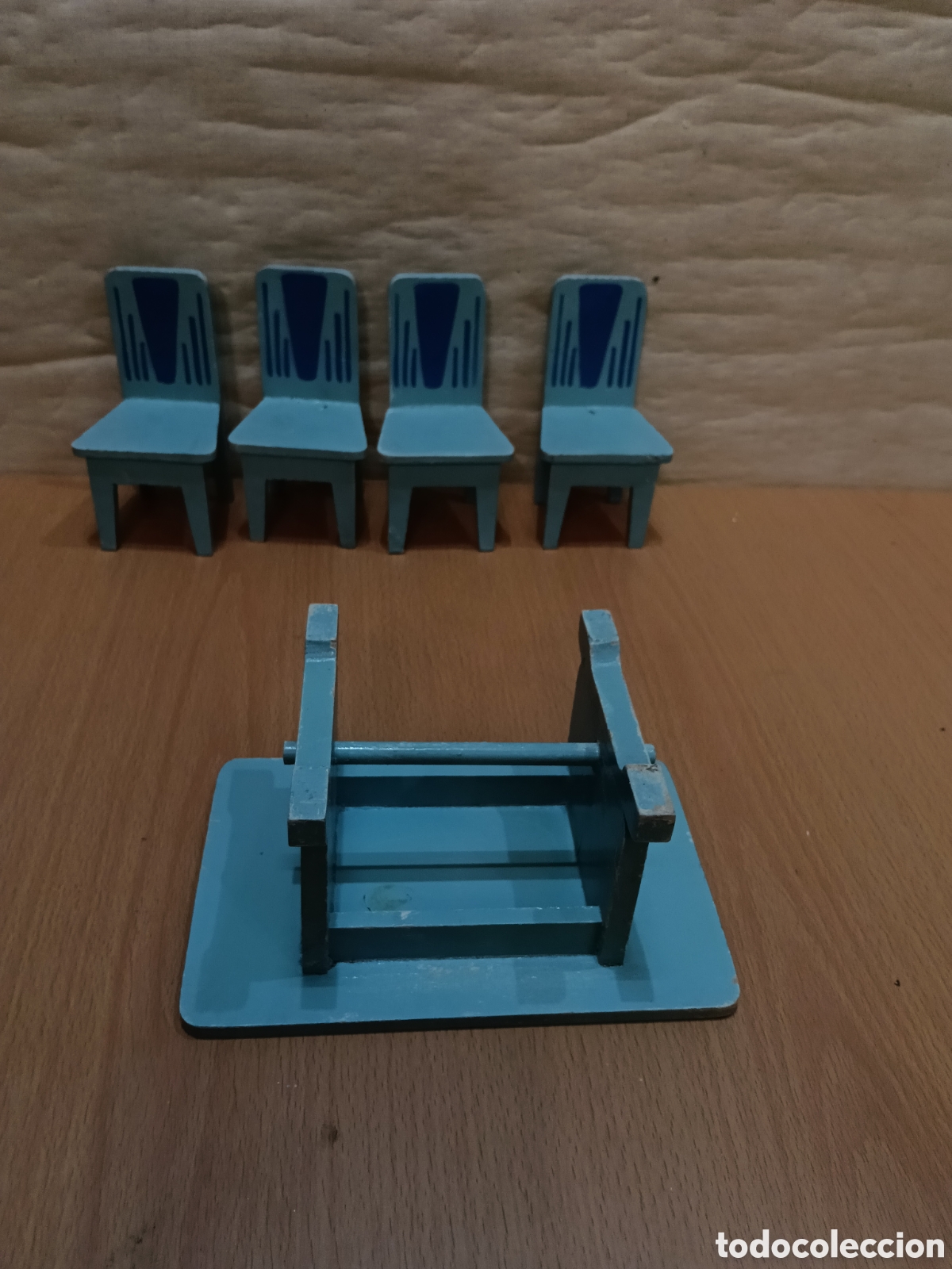 Casas de mu&ntilde;ecas: Conjunto comedor madera Denia - Foto 4
