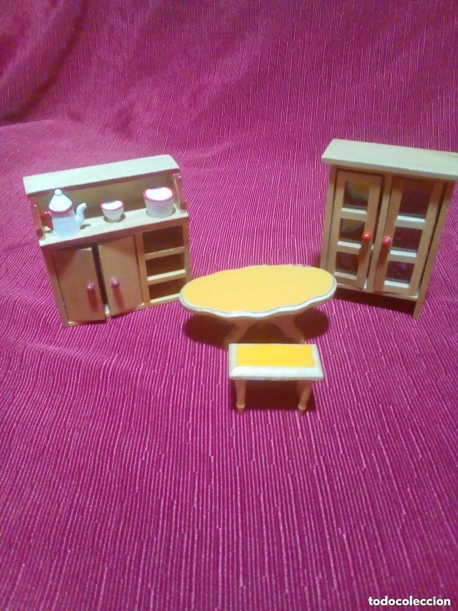Casas de mu&ntilde;ecas: mobiliario de madera para casa de mu&ntilde;ecas - Foto 2