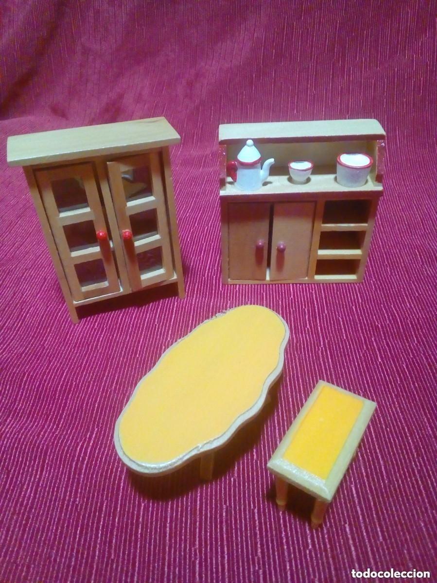 Casas de mu&ntilde;ecas: mobiliario de madera para casa de mu&ntilde;ecas - Foto 3
