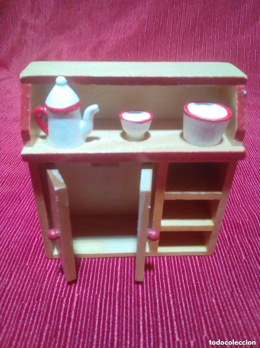 Casas de mu&ntilde;ecas: mobiliario de madera para casa de mu&ntilde;ecas - Foto 7