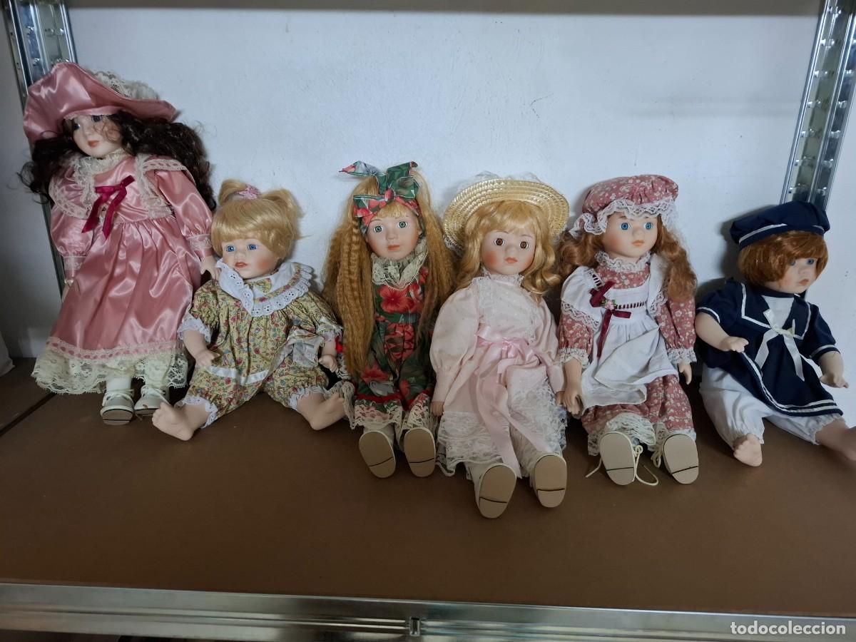 Casas de mu&ntilde;ecas: 6 mu&ntilde;ecas de porcelana - Foto 1