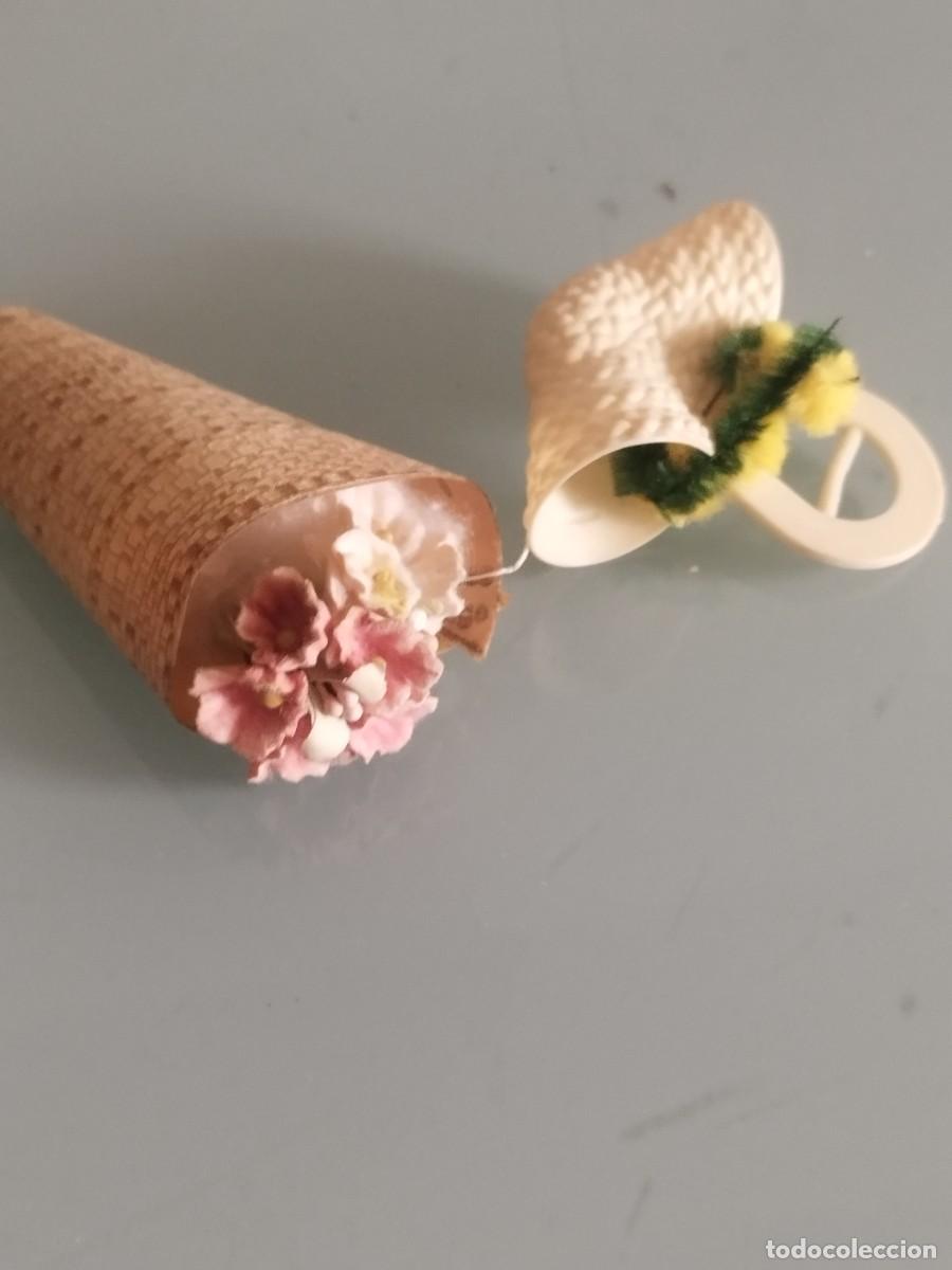 Casas de mu&ntilde;ecas: Dos cestos de flores. Complemento para mu&ntilde;ecas. - Foto 1
