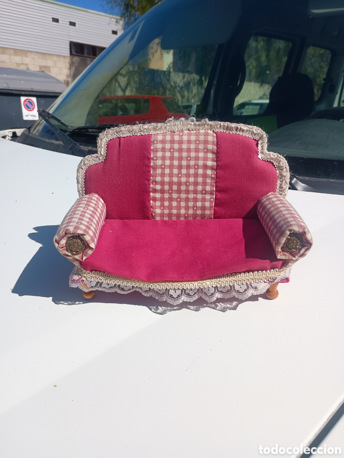 Casas de mu&ntilde;ecas: Sof&aacute; casa mu&ntilde;eca tela - Foto 2