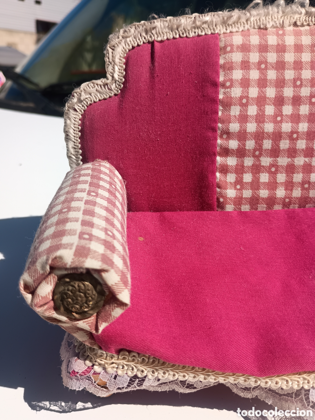 Casas de mu&ntilde;ecas: Sof&aacute; casa mu&ntilde;eca tela - Foto 3