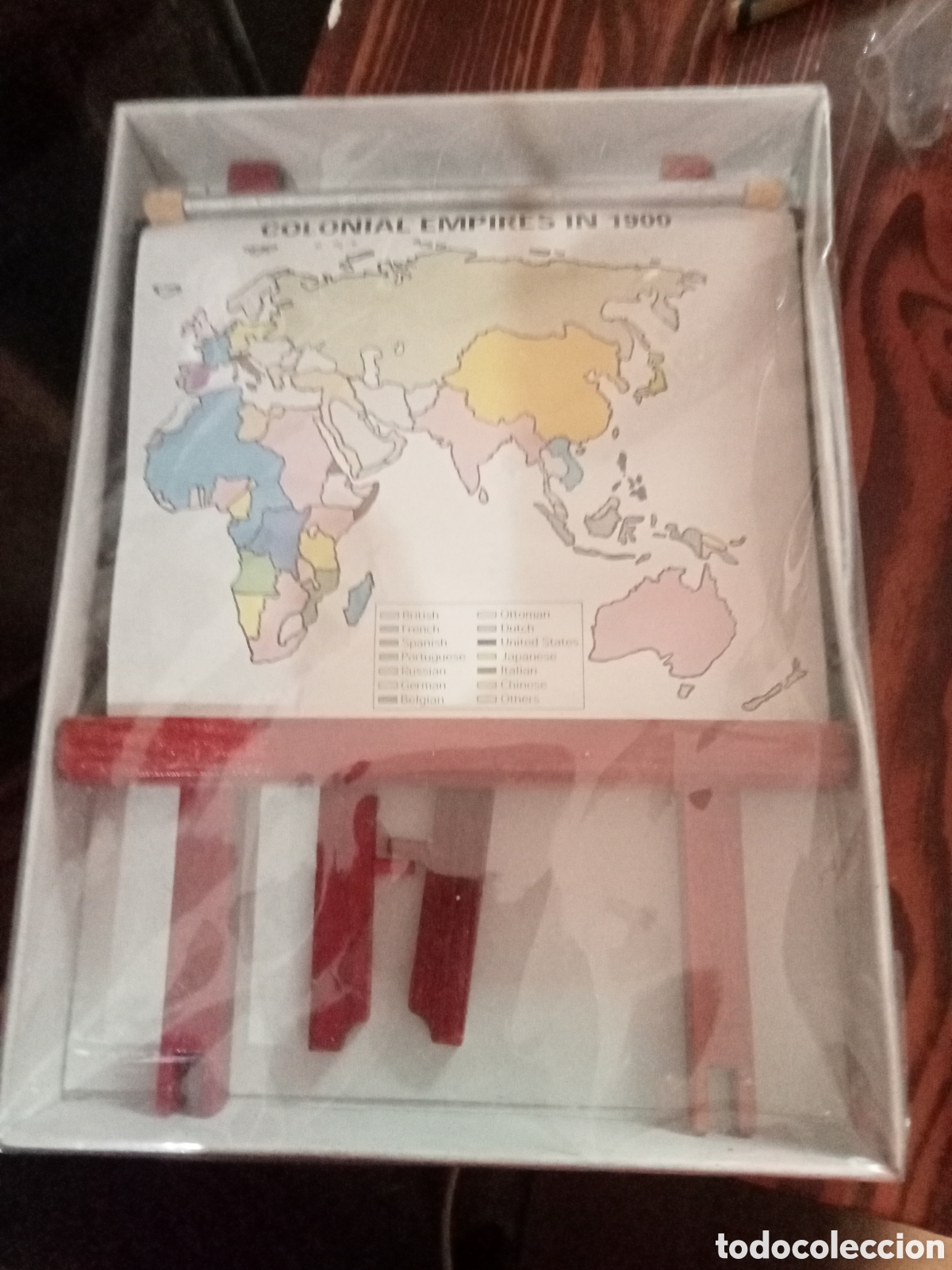 Casas de Mu&ntilde;ecas: Miniatura pizarra mapa madera