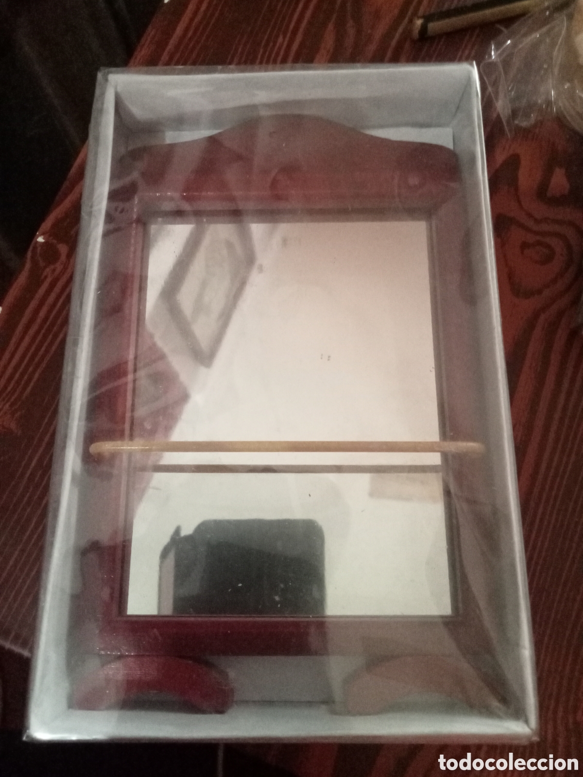 Casas de mu&ntilde;ecas: Miniatura espejo madera - Foto 1
