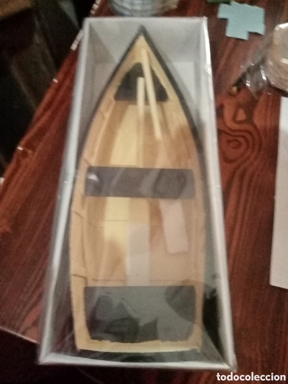 Casas de Mu&ntilde;ecas: Miniatura barca madera