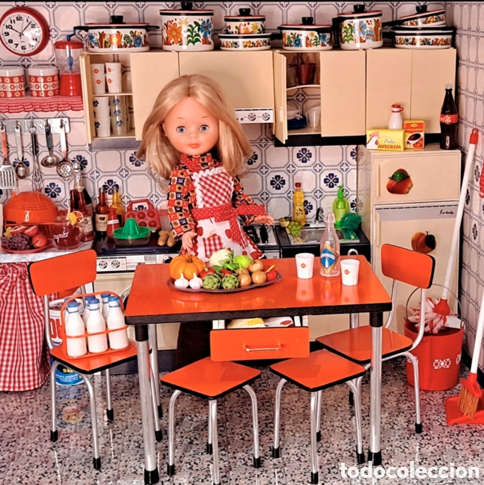Casas de mu&ntilde;ecas: Mesa y sillas nancy de cocina - Foto 3