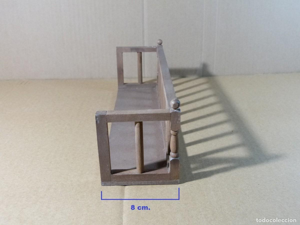Casas de mu&ntilde;ecas: Balcon barandilla de madera para casa de mu&ntilde;ecas - Foto 3