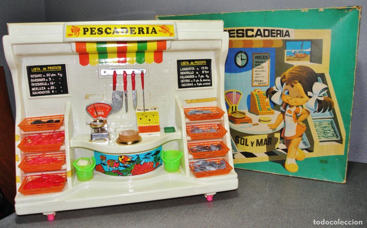 Casas de Mu&ntilde;ecas: Pescader&iacute;a de juguete Sol y Mar - De juguetes Vic - A&ntilde;os 70 - Serie Mercavic