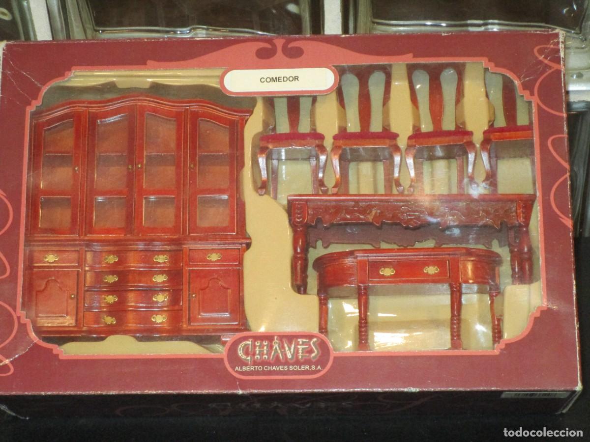 Casas de Mu&ntilde;ecas: MUEBLES PARA TU CASA DE MU&Ntilde;ECAS - COMEDOR (7 PIEZAS) &ndash; MARCA CHAVES &ndash; COMO NUEVA EN SU CAJA