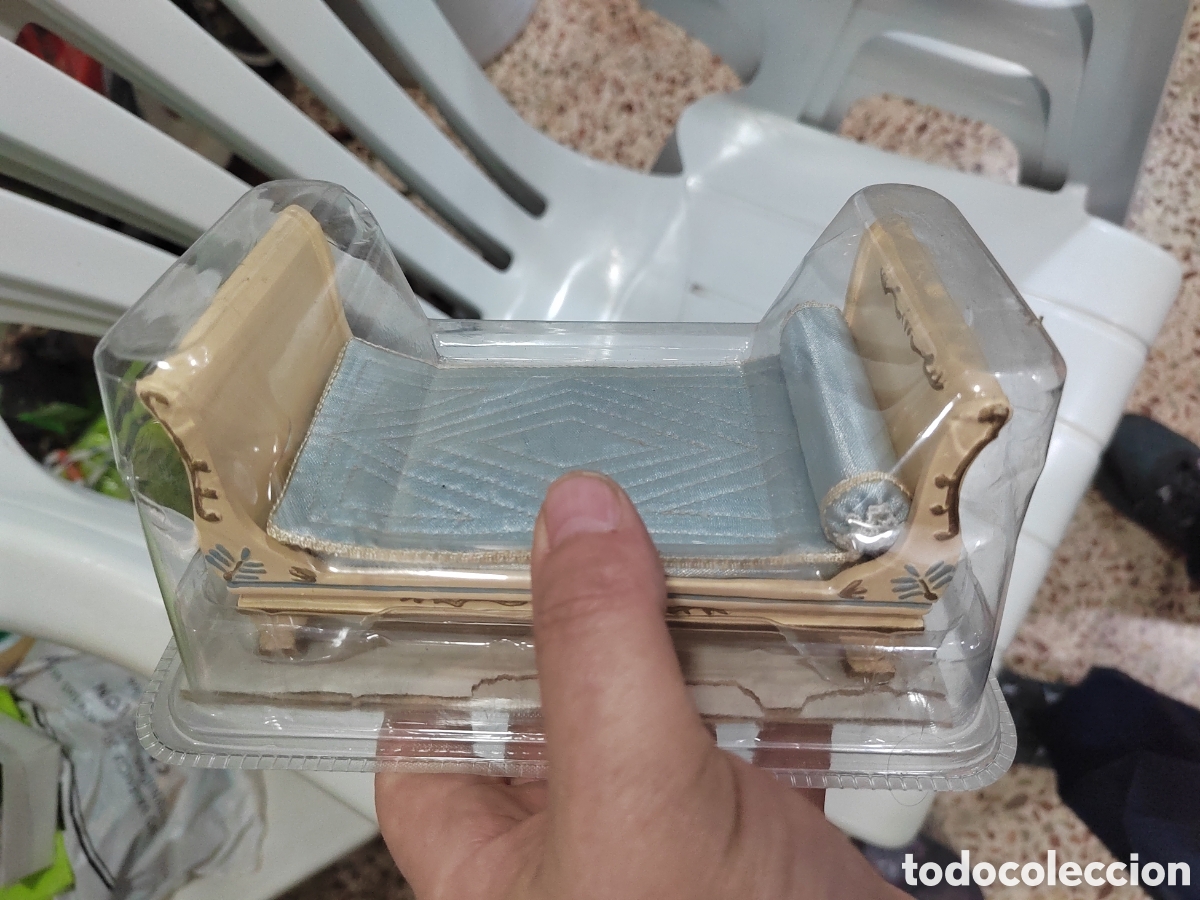 Casas de mu&ntilde;ecas: Cama miniatura casa de mu&ntilde;ecas - Foto 4