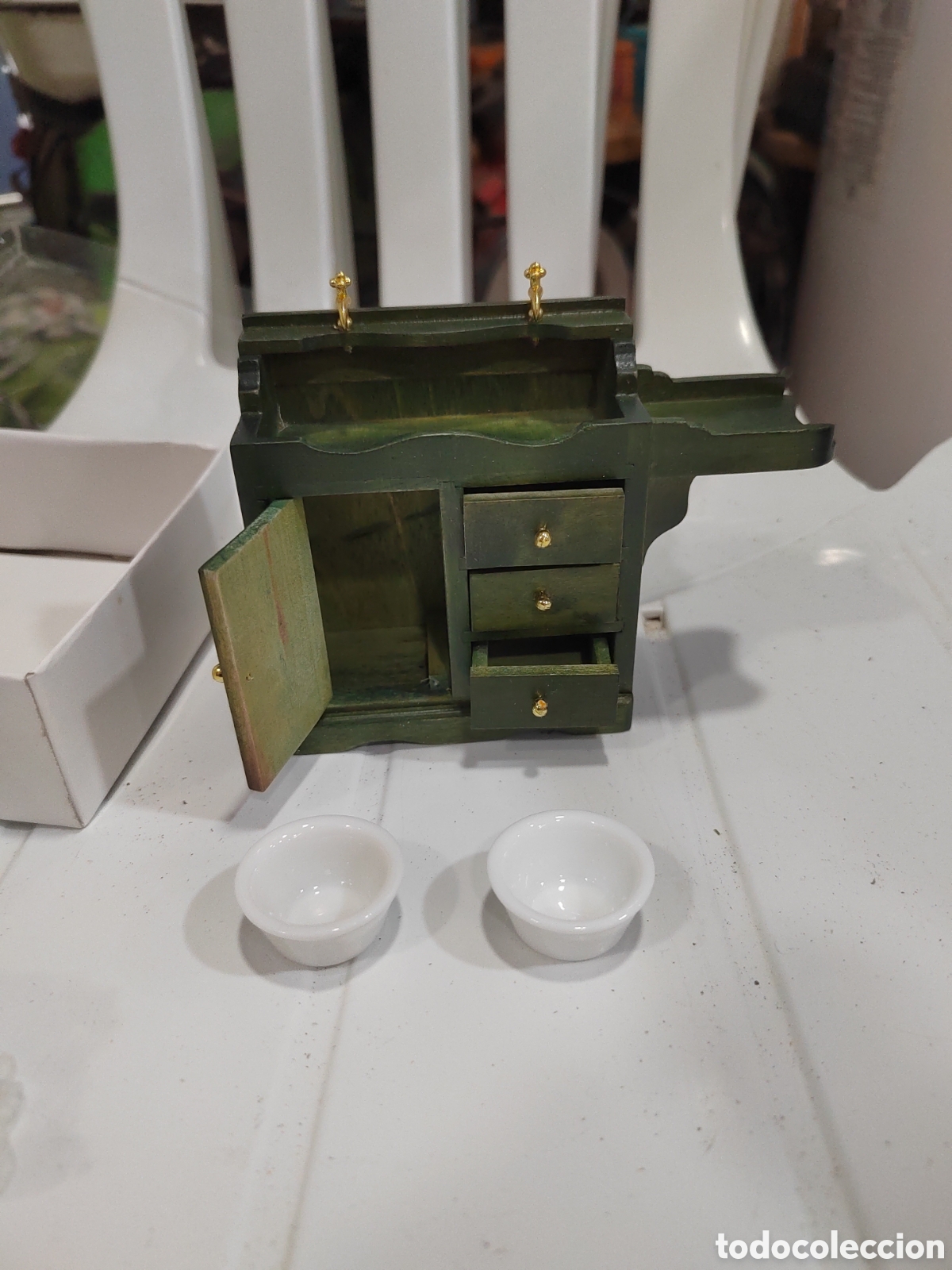 Casas de mu&ntilde;ecas: Antiguo mueble de ba&ntilde;o mu&ntilde;ecas - Foto 2