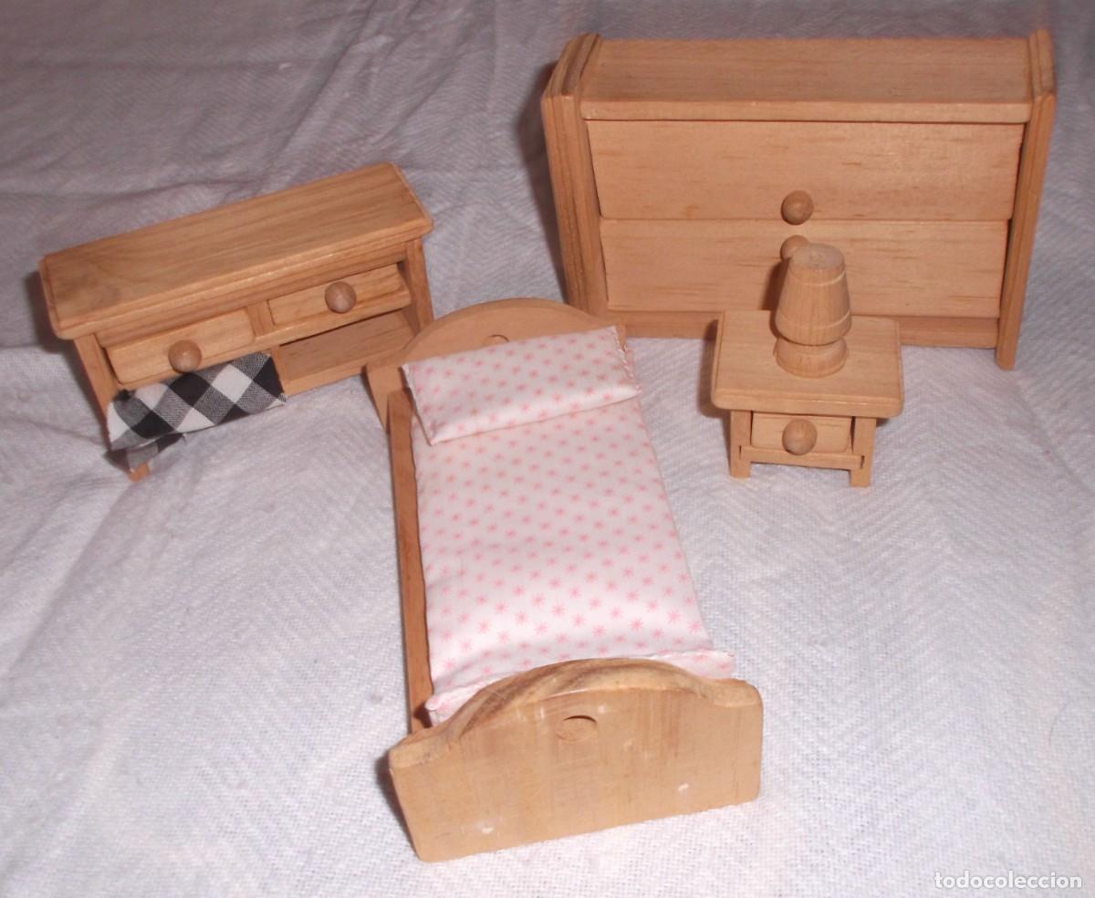 Casas de Mu&ntilde;ecas: muebles de madera para casa de mu&ntilde;ecas de los a&ntilde;os 70