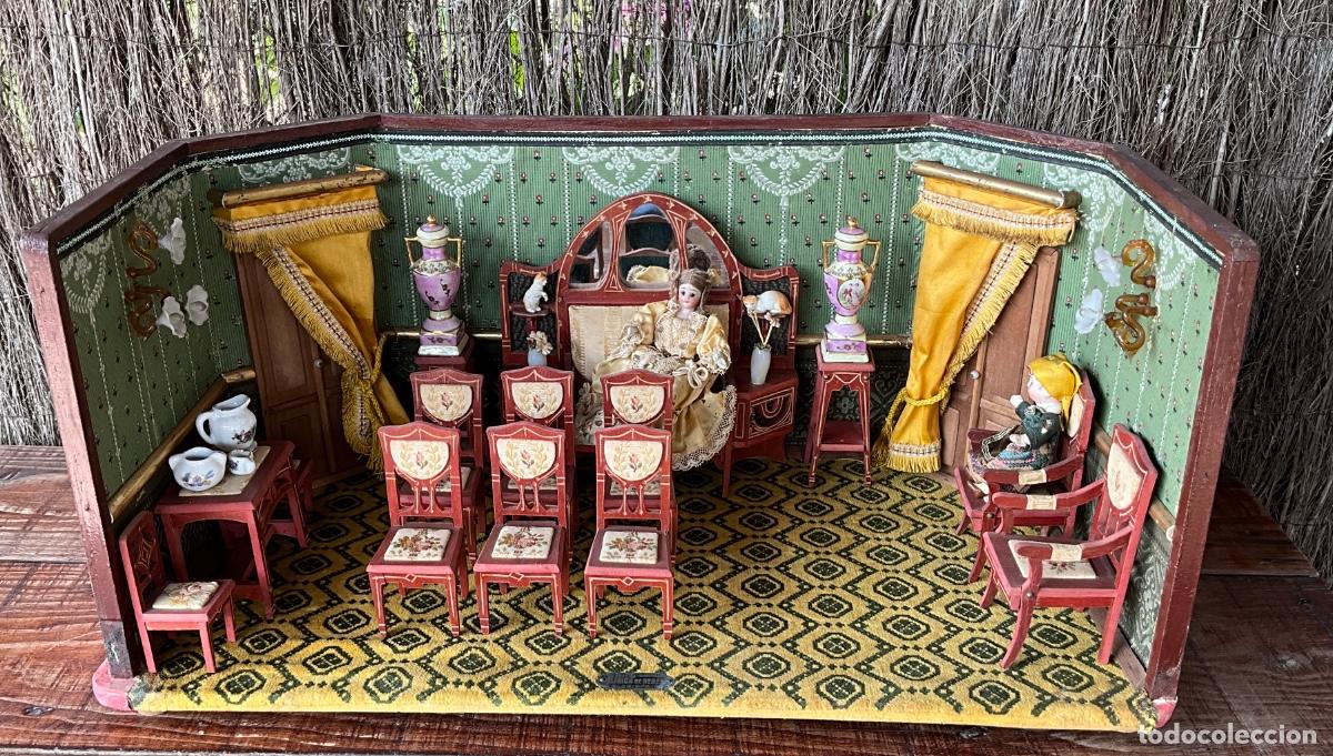 Casas de Mu&ntilde;ecas: DIORAMA SALON COMEDOR - JUGUETES CLINICA DE BEBES BARCELONA - CASA DE MU&Ntilde;ECAS - A&Ntilde;OS 20 -30