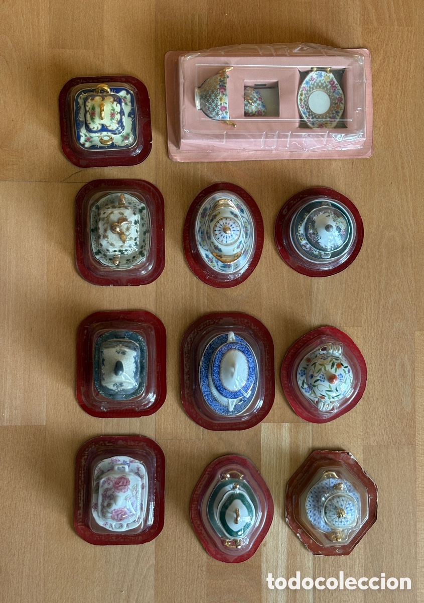 Casas de Mu&ntilde;ecas: (L765) Colecci&oacute;n 11 Soperas en Miniatura Porcelana Fina - Porcelain Art - Nuevas en Bl&iacute;ster