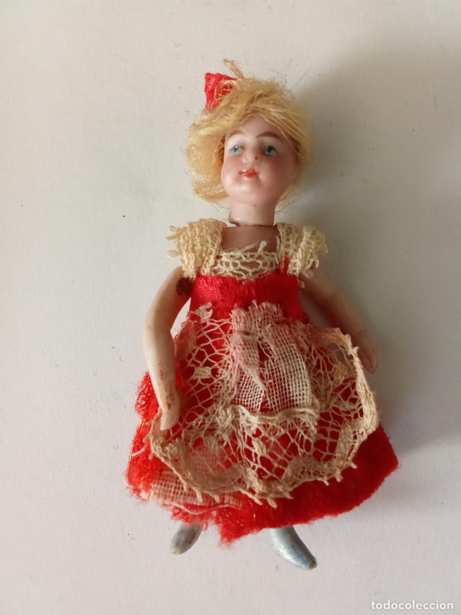 Casas de Mu&ntilde;ecas: Mu&ntilde;eca de biscuit miniatura de 6 cm Francia 1900