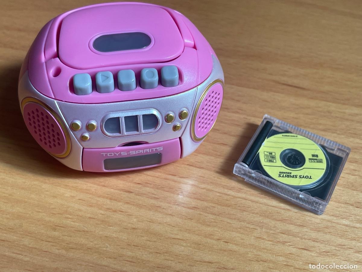 Casas de Mu&ntilde;ecas: Equipo de m&uacute;sica con CD en miniatura para casa de mu&ntilde;ecas