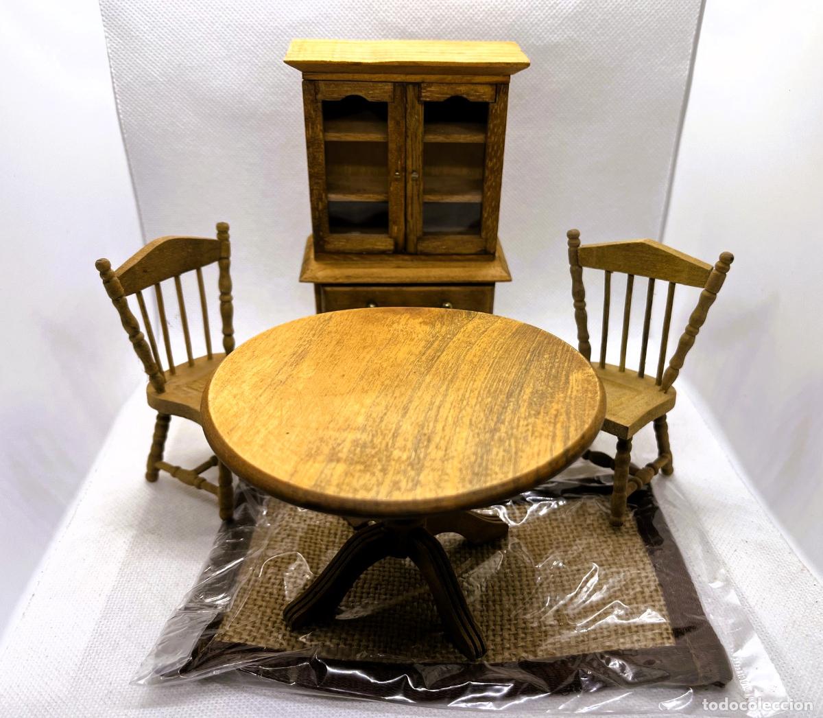 Casas de Mu&ntilde;ecas: CASA DE MU&Ntilde;ECAS, SET DE COMEDOR COMPLETO Y NUEVO - FLA
