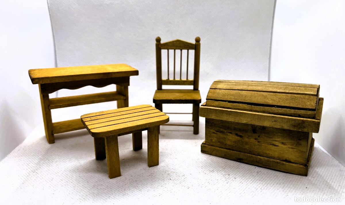 Casas de Mu&ntilde;ecas: CASA DE MU&Ntilde;ECAS, MUEBLES DE MADERA VARIADOS NUEVOS - fla