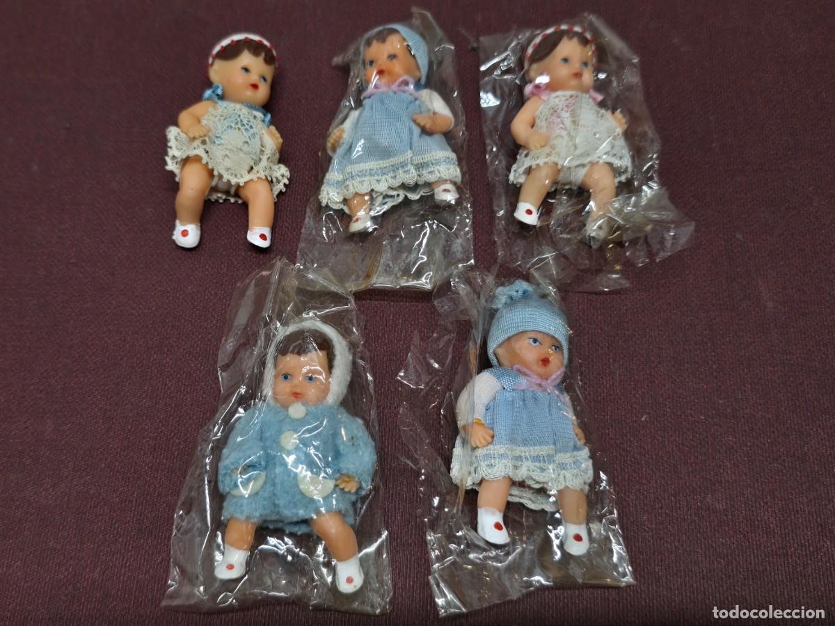 Casas de Mu&ntilde;ecas: Lote 5 mu&ntilde;ecas alemanas de goma para casas de mu&ntilde;eca