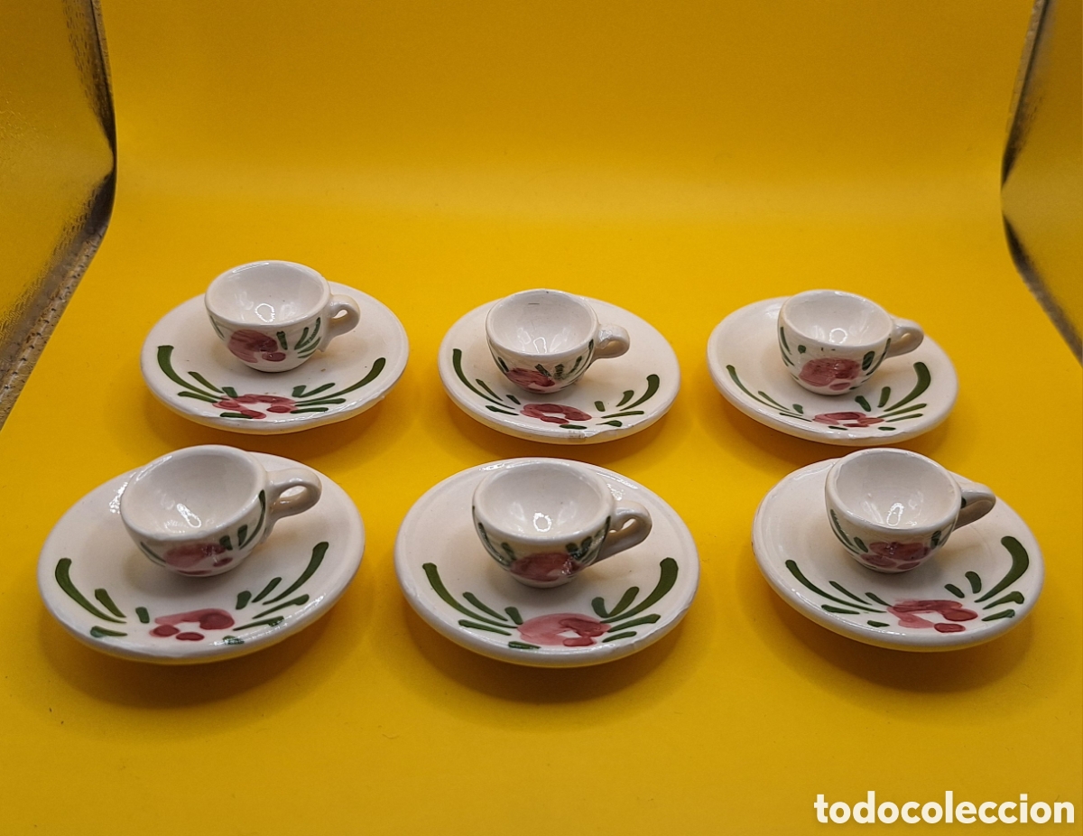 Casas de Mu&ntilde;ecas: Juego de Caf&eacute; Miniatura - Casa de Mu&ntilde;ecas -
