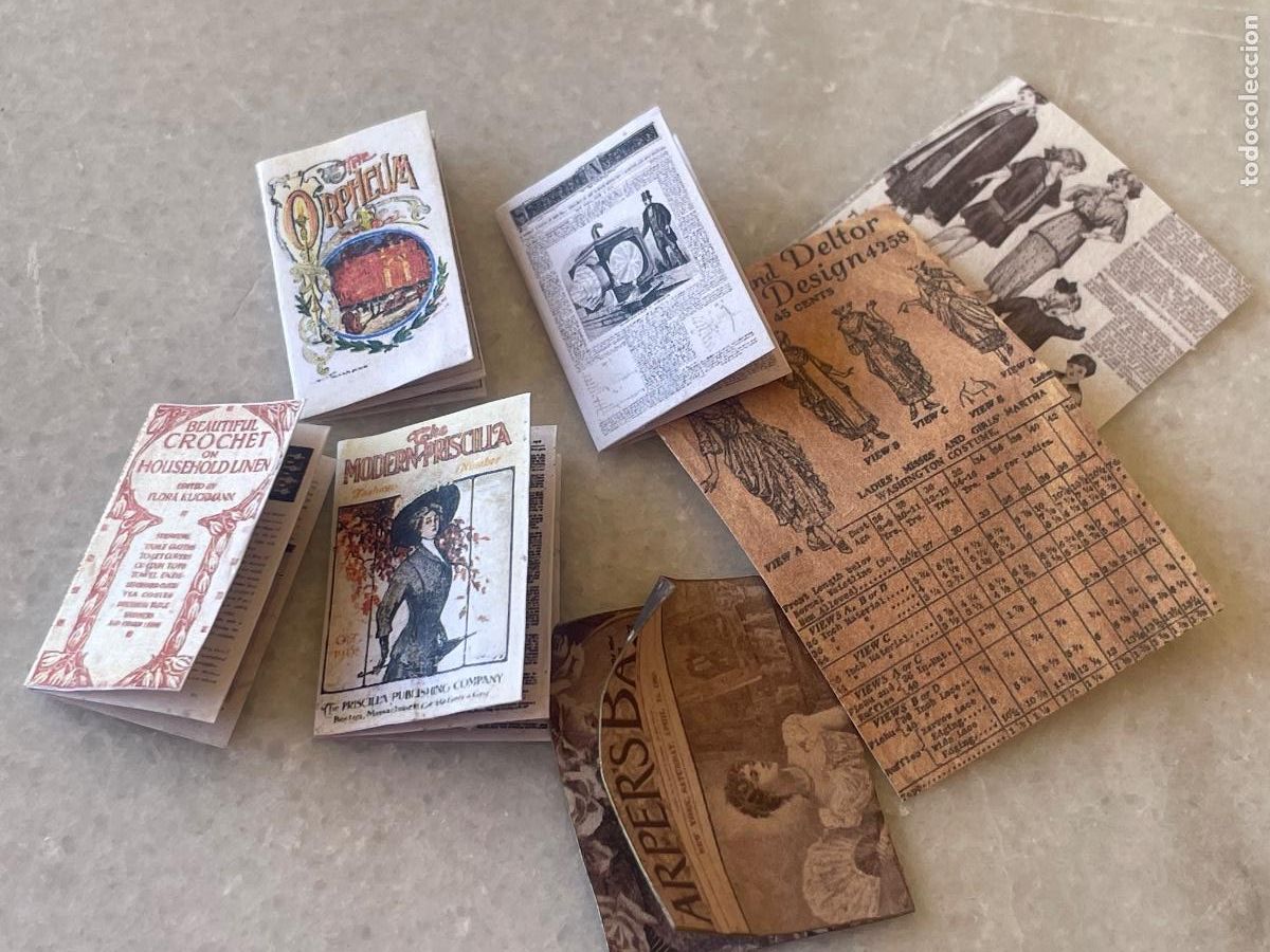 Casas de Mu&ntilde;ecas: Revistas de moda victorianas en miniatura para casa de mu&ntilde;ecas