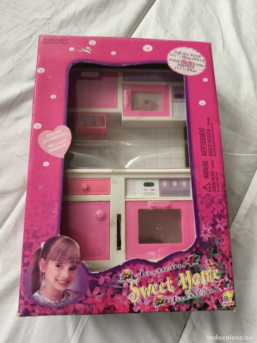 Casas de Mu&ntilde;ecas: Sweet home . Accessoires . Vintage . Set cocina tipo barbie . Goldlok Toys, caja original . nuevo