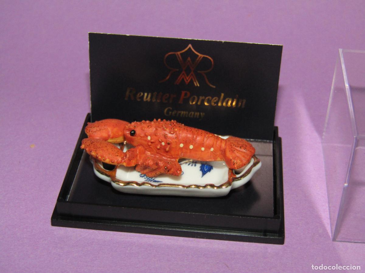 Casas de mu&ntilde;ecas: Bandeja con Langosta en Porcelana Esc. 1:12 Casitas de Mu&ntilde;ecas de REUTTER PORCELAIN Made in Germany