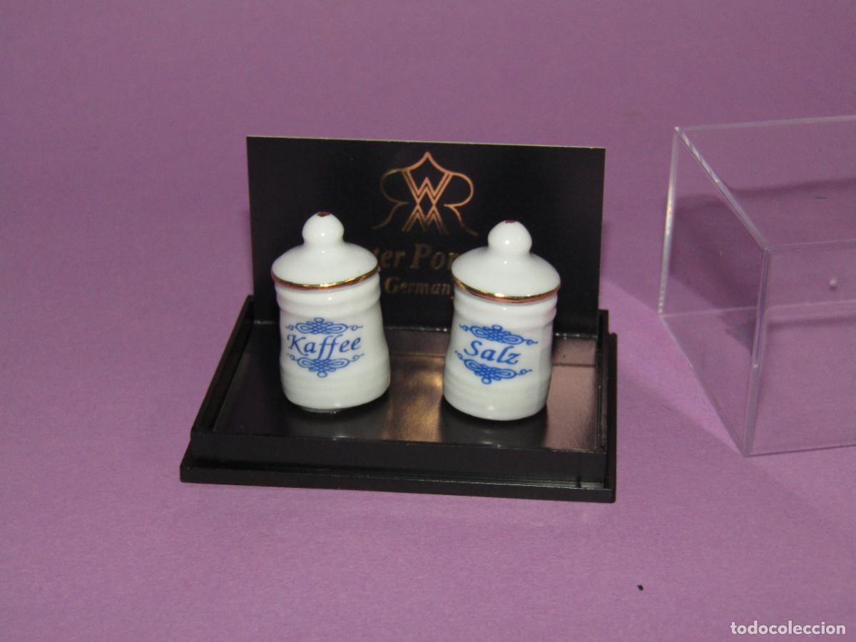 Casas de mu&ntilde;ecas: Tarros Sal y Caf&eacute; en Porcelana Esc. 1:12 Casitas de Mu&ntilde;ecas de REUTTER PORCELAIN Made in Germany