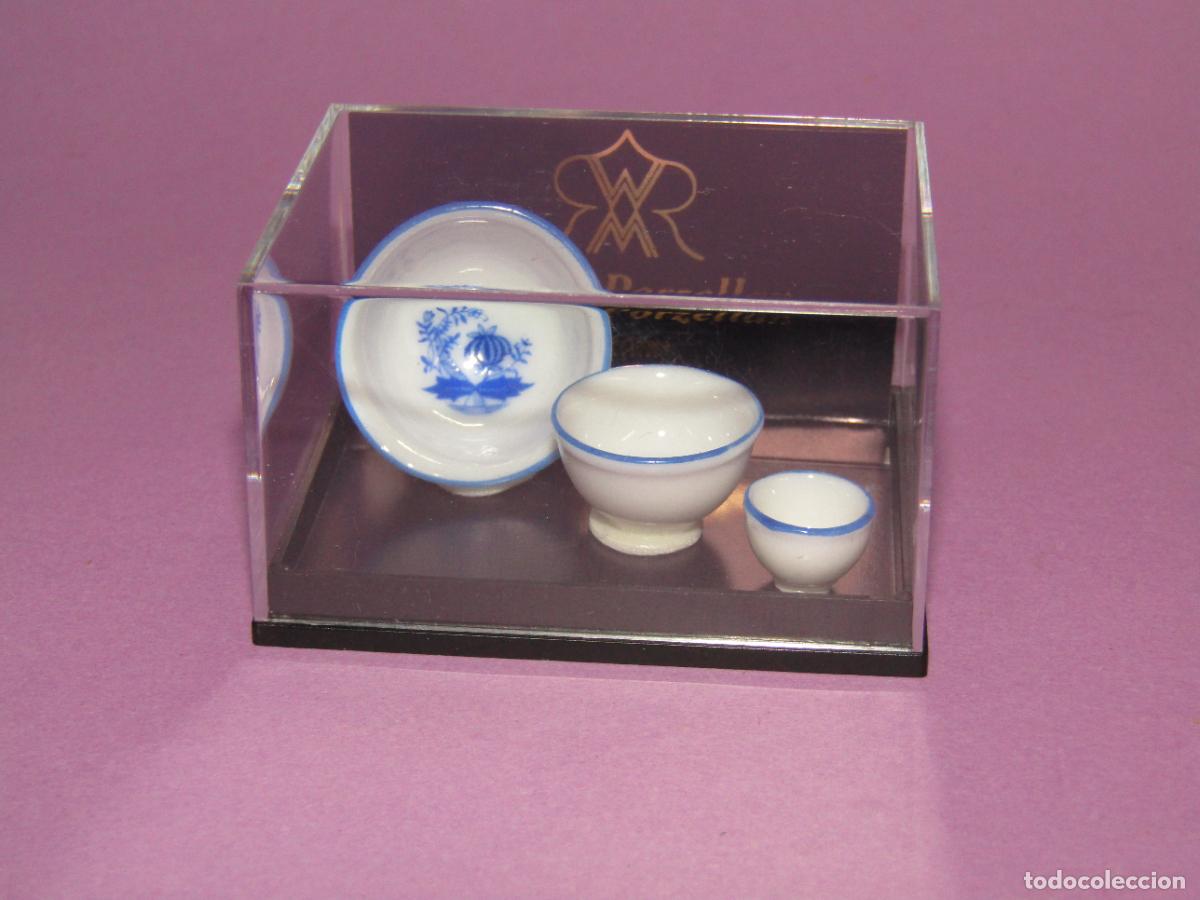Casas de mu&ntilde;ecas: Juego de 3 Cuencos en Porcelana Esc. 1:12 Casitas de Mu&ntilde;ecas de REUTTER PORCELAIN Made in Germany