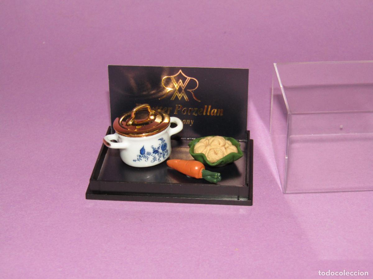 Casas de mu&ntilde;ecas: Olla y Verduras en Porcelana Esc. 1:12 Casitas de Mu&ntilde;ecas de REUTTER PORCELAIN Made in Germany