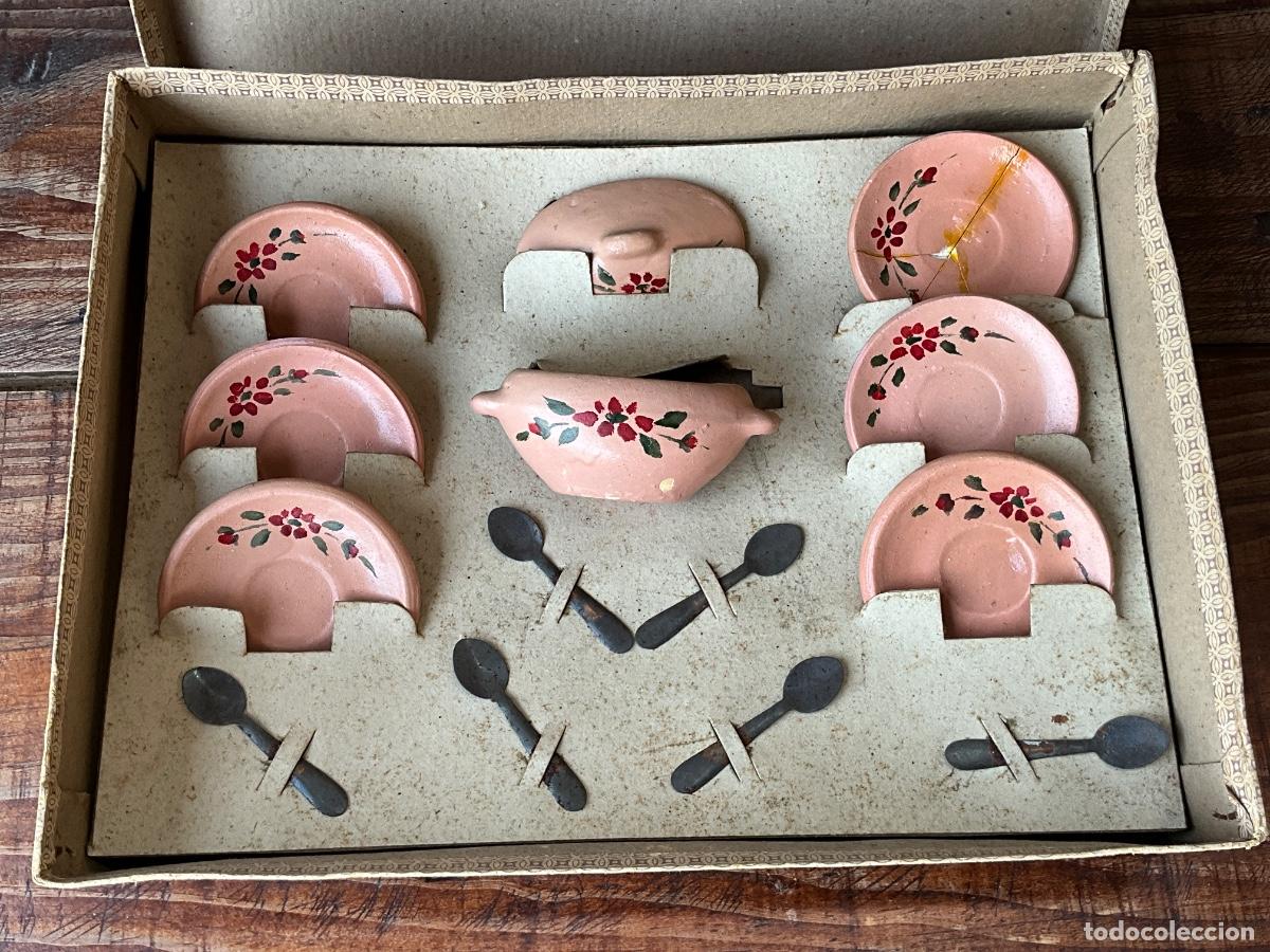 Casas de mu&ntilde;ecas: ANTIGUO JUEGO DE PLATOS Y SOPERA JUGUETE - CASA DE MU&Ntilde;ECAS FABRICACI&Oacute;N ESPA&Ntilde;OLA A&Ntilde;OS 40