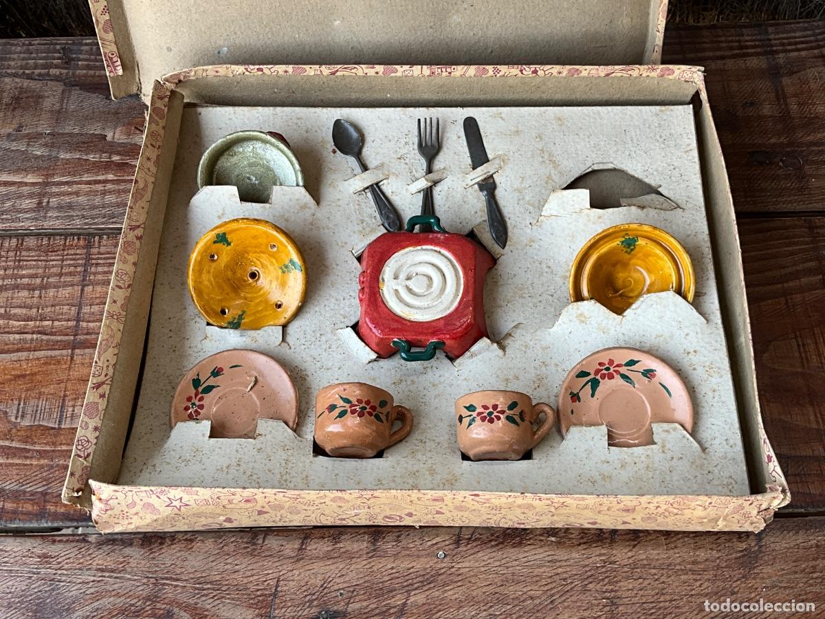 Casas de mu&ntilde;ecas: ANTIGUA CAJA COMPLENTOS DE COCINA JUGUETE - CASA DE MU&Ntilde;ECAS FABRICACI&Oacute;N ESPA&Ntilde;OLA A&Ntilde;OS 40