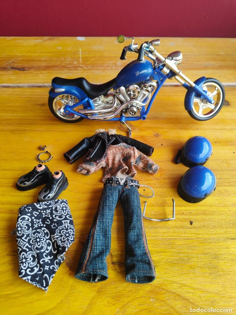 Casas de mu&ntilde;ecas: Set MOTO BRATZ + MU&Ntilde;ECO Original - Foto 4