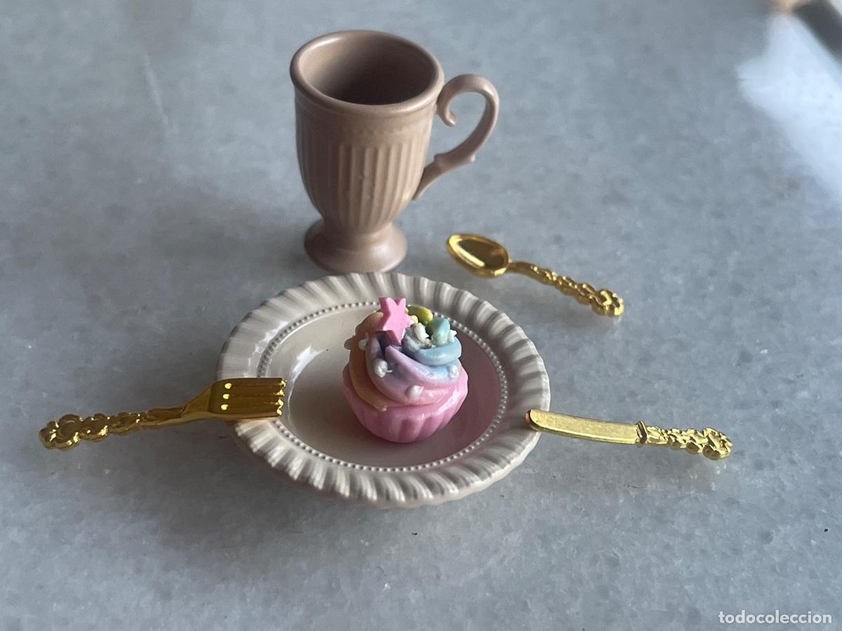 Casas de mu&ntilde;ecas: Merienda Rosa miniatura casa de mu&ntilde;ecas