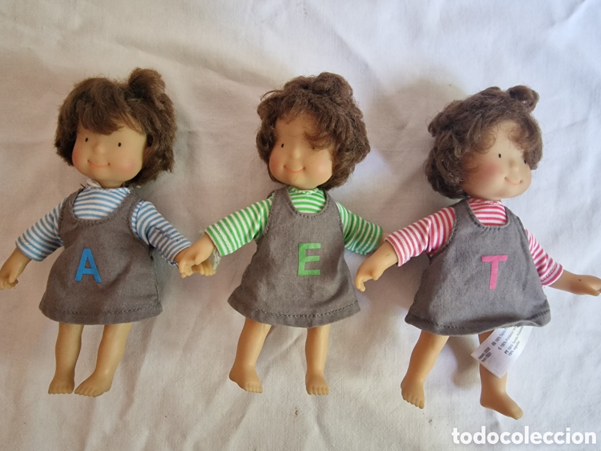 Casas de mu&ntilde;ecas: Lote 3 Mu&ntilde;ecas Las Tres Mellizas - Ana, Teresa y Elena Originales