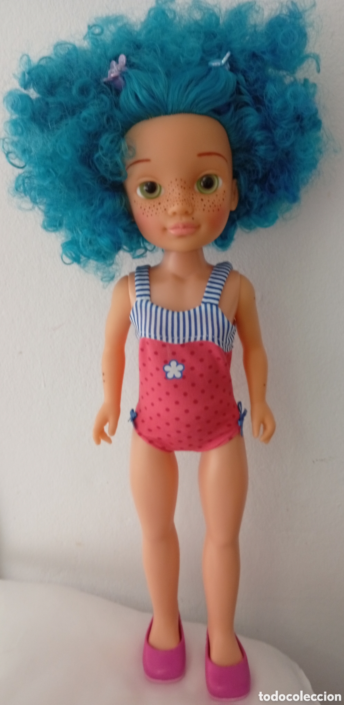 Casas de mu&ntilde;ecas: Mu&ntilde;eca hermosa de pelo azul - Foto 2