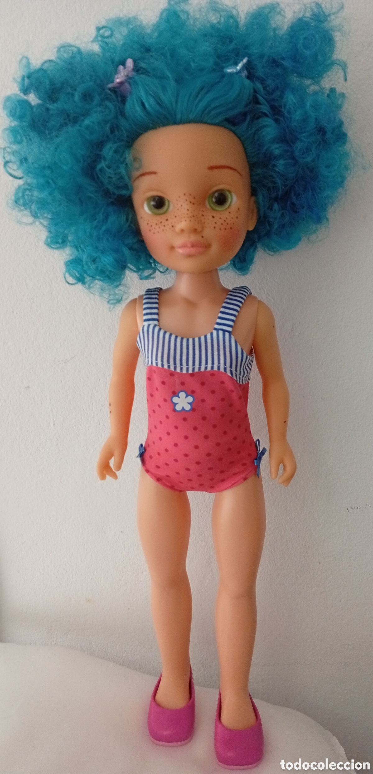 Casas de mu&ntilde;ecas: Mu&ntilde;eca hermosa de pelo azul - Foto 3