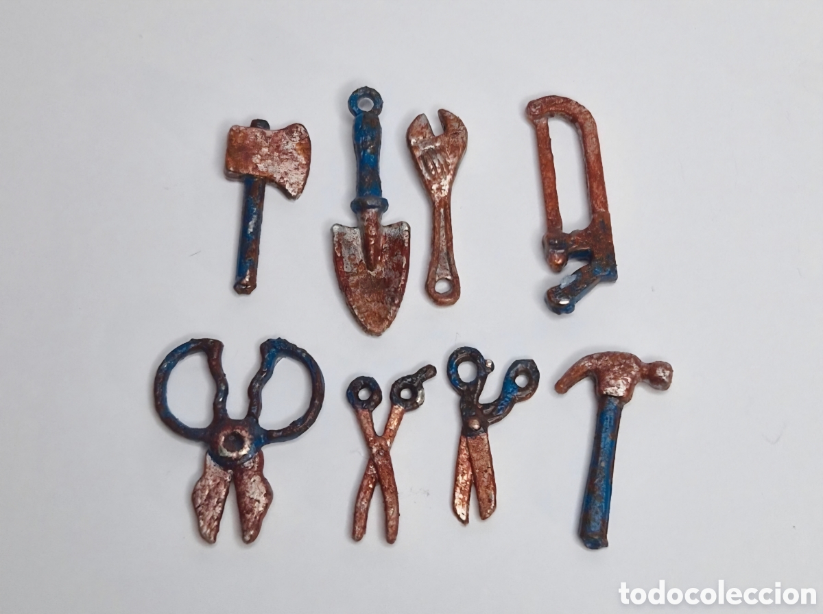 Casas de mu&ntilde;ecas: Miniatura 1/12 Herramientas envejecidad