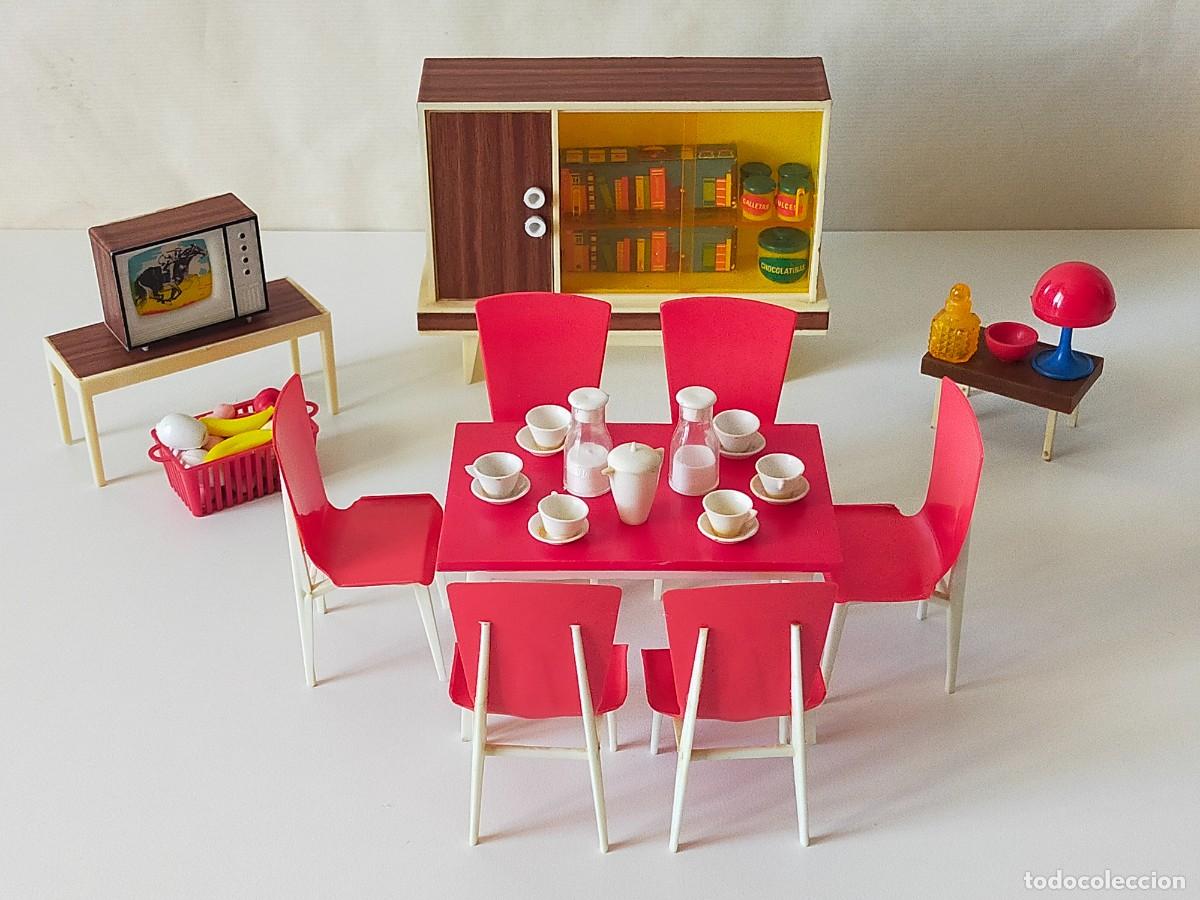 Casas de mu&ntilde;ecas: FAMILIA HOGARIN - Salita comedor - Hogarin Modisa Original a&ntilde;os 70